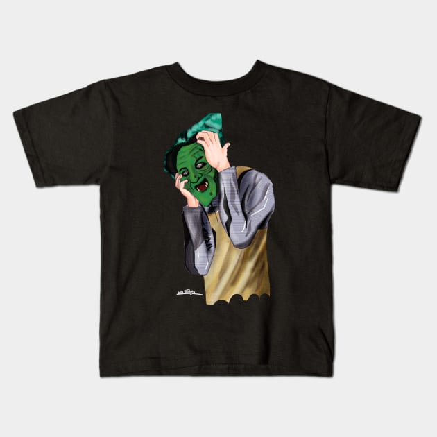 Green Witch Kids T-Shirt by lucafon18